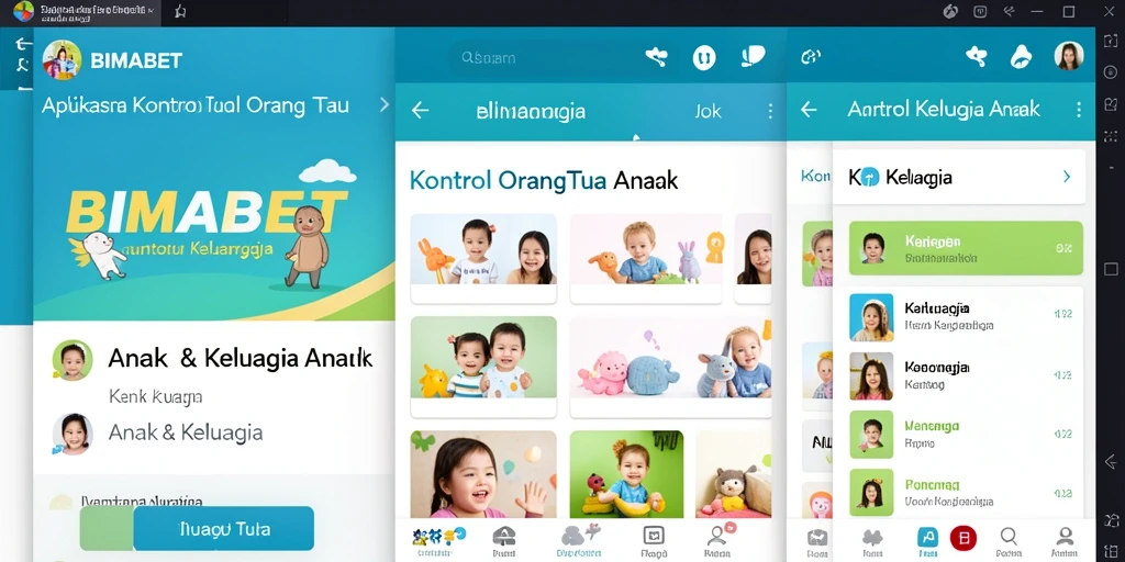 Tampilan antarmuka utama aplikasi BIMABET untuk kontrol orang tua.