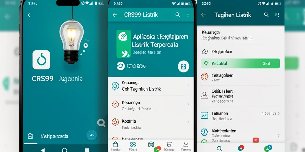 Tampilan antarmuka Cek Tagihan Listrik CRS99 yang modern dan user-friendly.