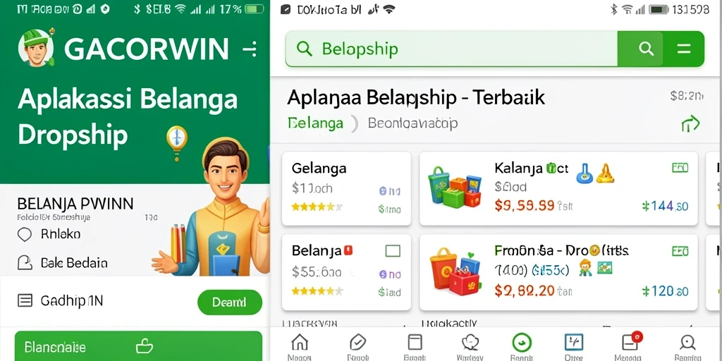 Tampilan antarmuka aplikasi GACORWIN untuk pengalaman dropship yang optimal.