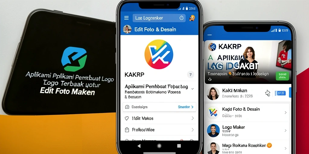 Tampilan antarmuka KAKRP yang intuitif untuk membuat logo.