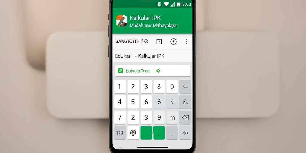 Antarmuka aplikasi SANGTOTO menampilkan fungsi Kalkulator IPK dengan jelas.