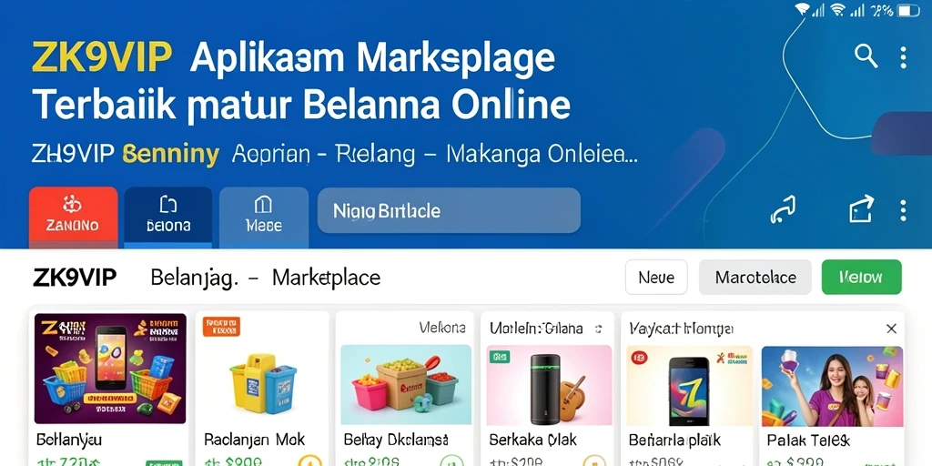 Antarmuka ZK9VIP yang mudah digunakan untuk berbelanja online.